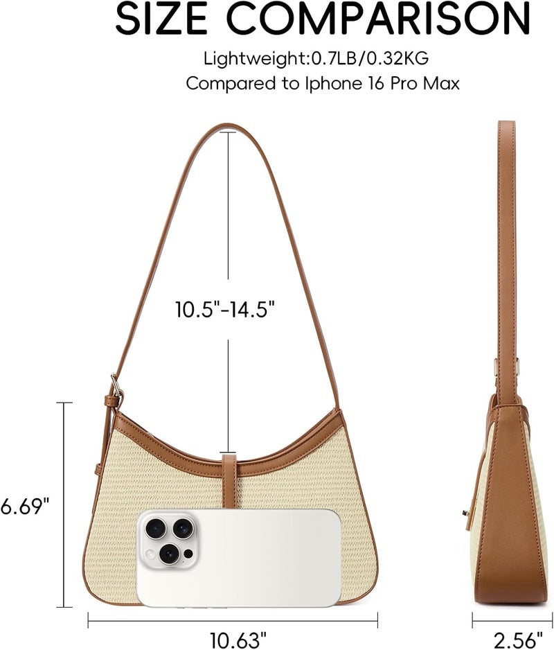 CLUCI Shoulder Bag for Women, Purses for Women, Handbag Hobo Bags Vegan Leather Crossbody Purse with Adjustable Strap - Image 3